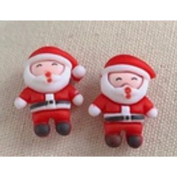 Christmas Santa Claus Earrings 14K Posts - Picture 2 of 3